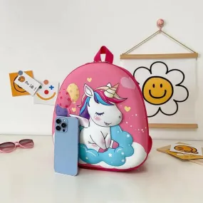 A 3D Hard case backpack for kids Unicorn Pink