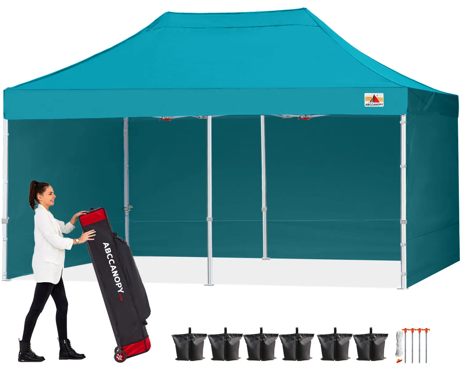 ABCCANOPY S1 Commercial Pop Up 10x10/10x15/10x20 Canopy Tent with Sidewalls