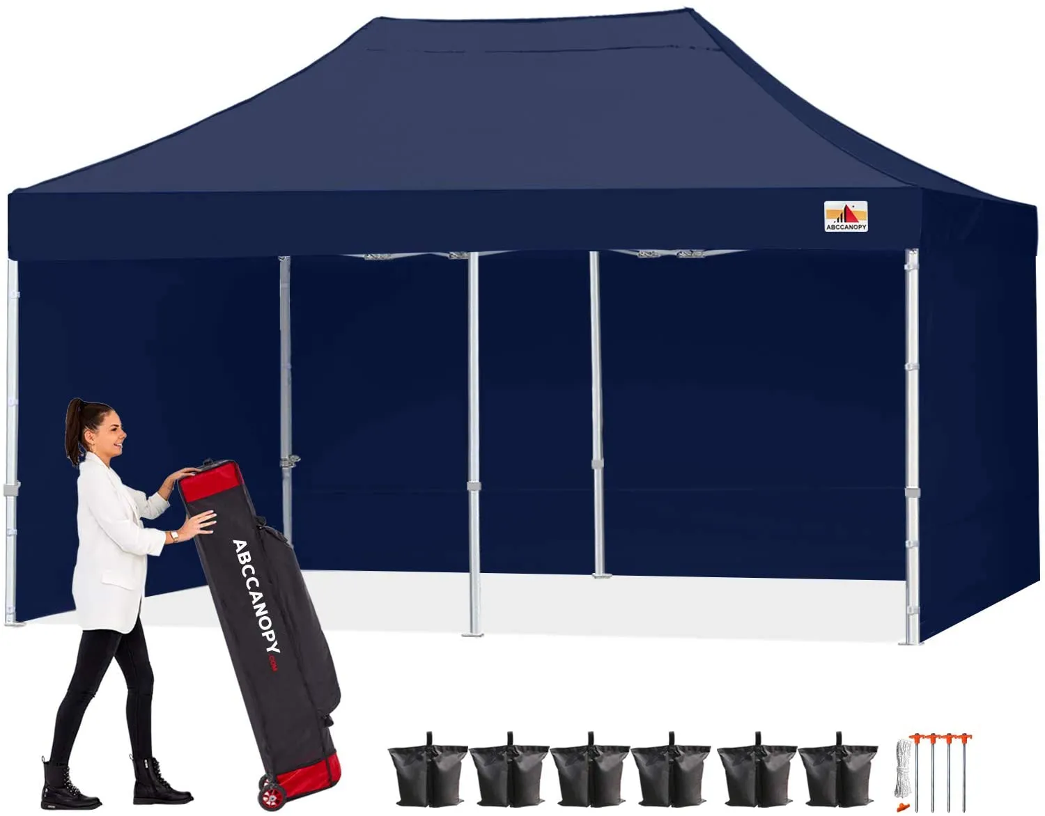 ABCCANOPY S1 Commercial Pop Up 10x10/10x15/10x20 Canopy Tent with Sidewalls