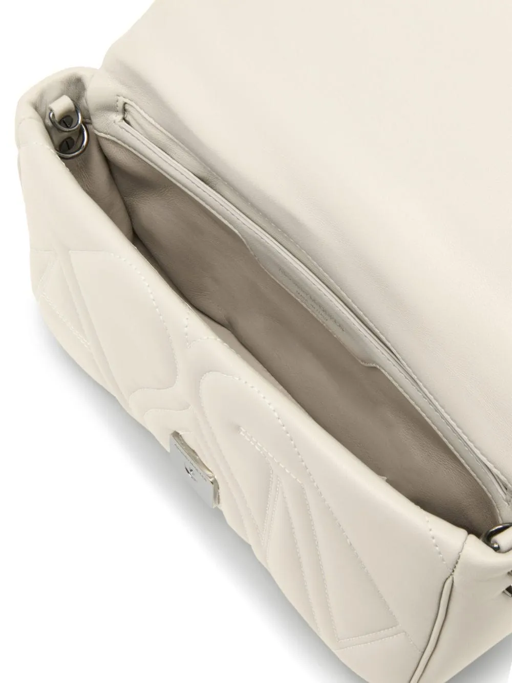 ALEXANDER MCQUEEN Feminine Exploded Seal Crossbody Bag in White