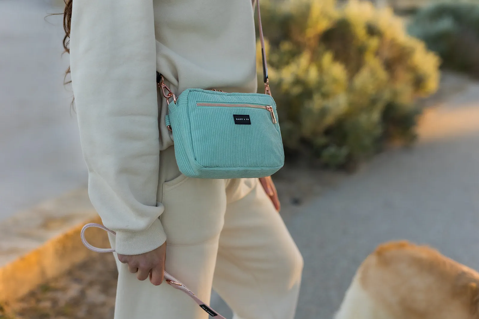 Athleisure Bag - Corduroy - Mint & Rose Gold