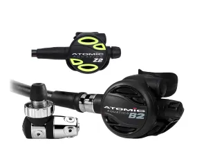 Atomic Aquatics B2 Regulator, DIN with Color Kit and Z2 Octo Scuba Diving Package