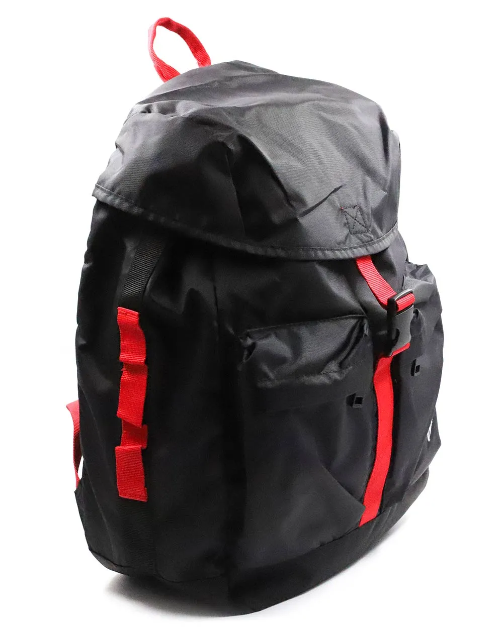 Backpack - Folded Drawstring Backpack Black Thc