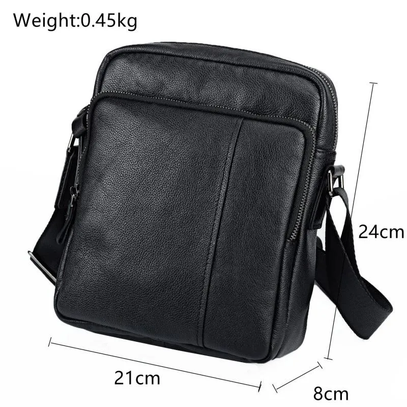 BADASS Black LEATHER MENS Small Ipad SHOULDER BAG SIDE BAG COURIER BAG MESSENGER BAG FOR MEN