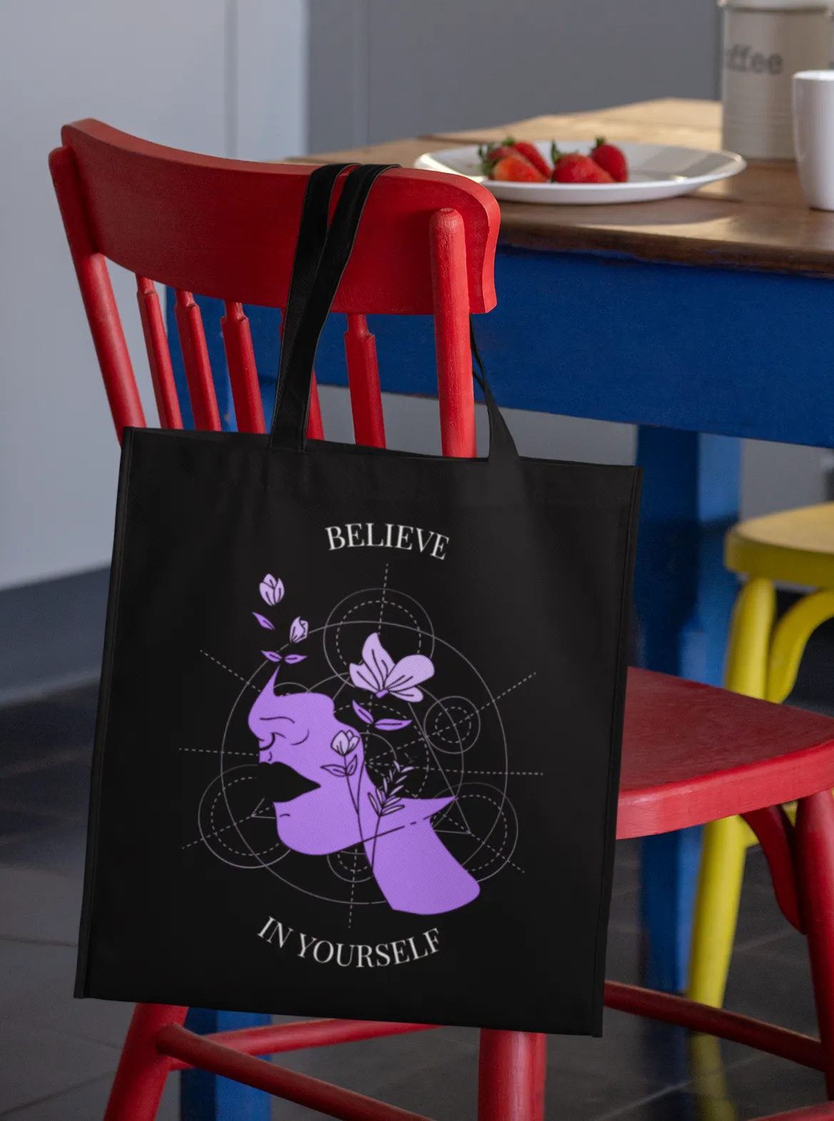 Believe in Yourself Printed Tote Bag