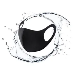 Black Unisex Washable & Reusable Fashion Face Mask Mouth Cover - Pack of 10