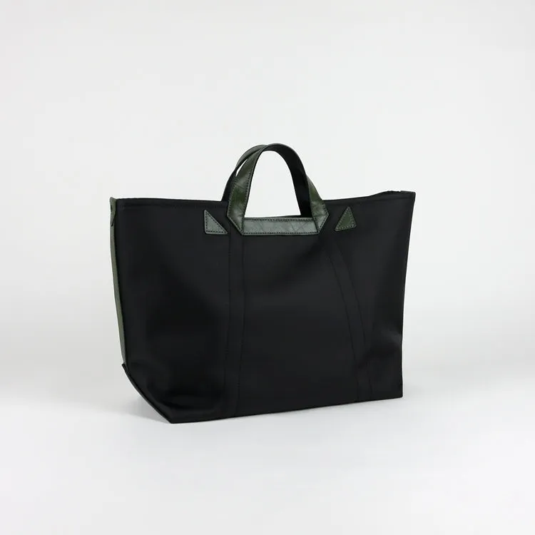 Black Womens Nylon Handbag Totes Black Womens Nylon Leather Shoulder Tote Purse for Ladies