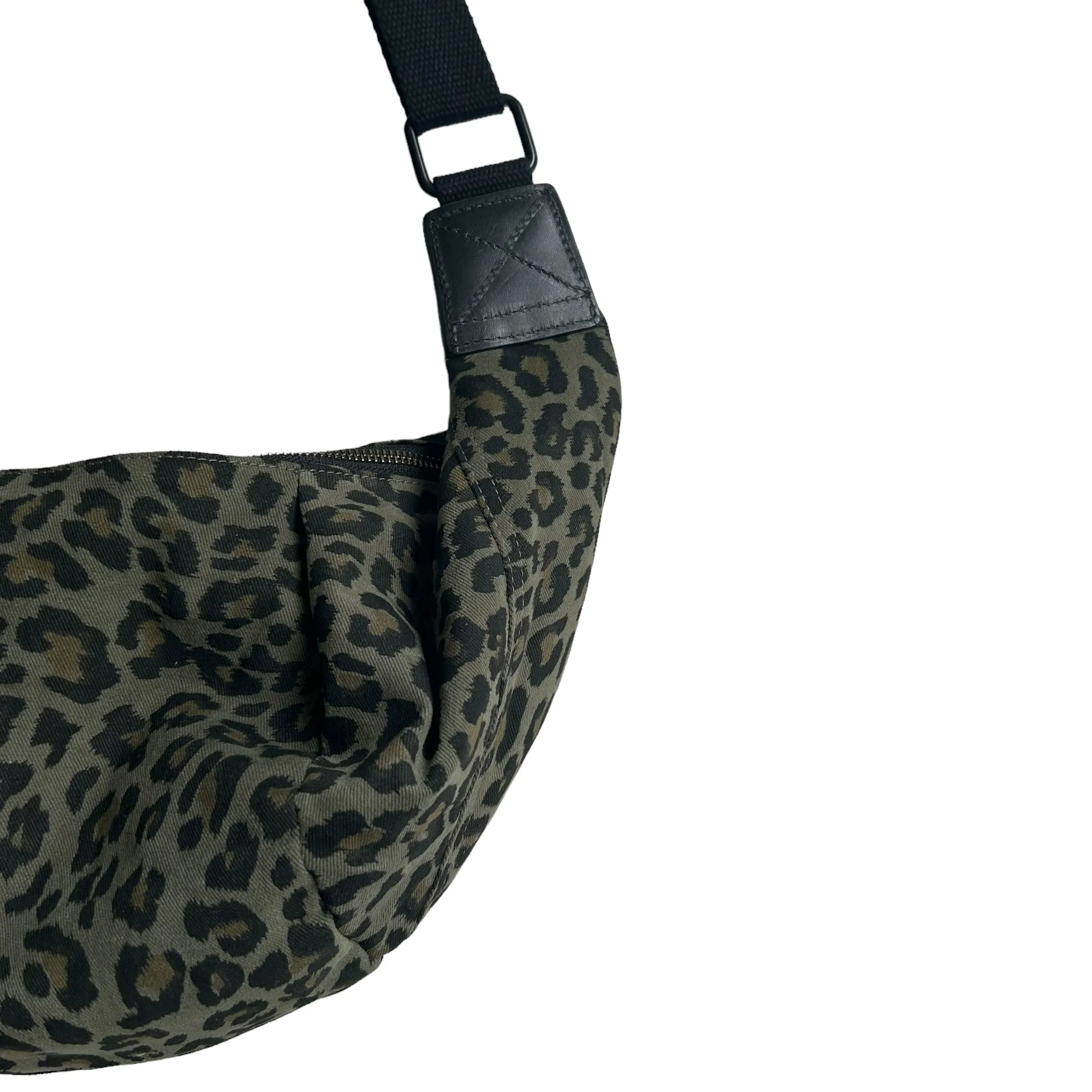 Brixton cross body sling bag - leopard print green - small