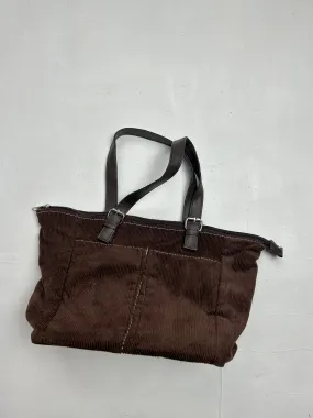 Brown suede medium besace shoulder bag