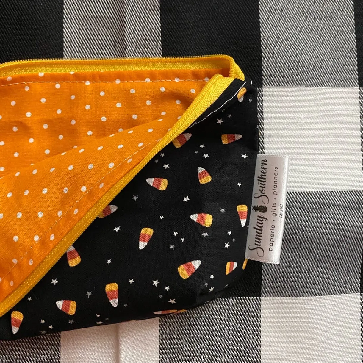 Candy Corn Small Zipper Bag