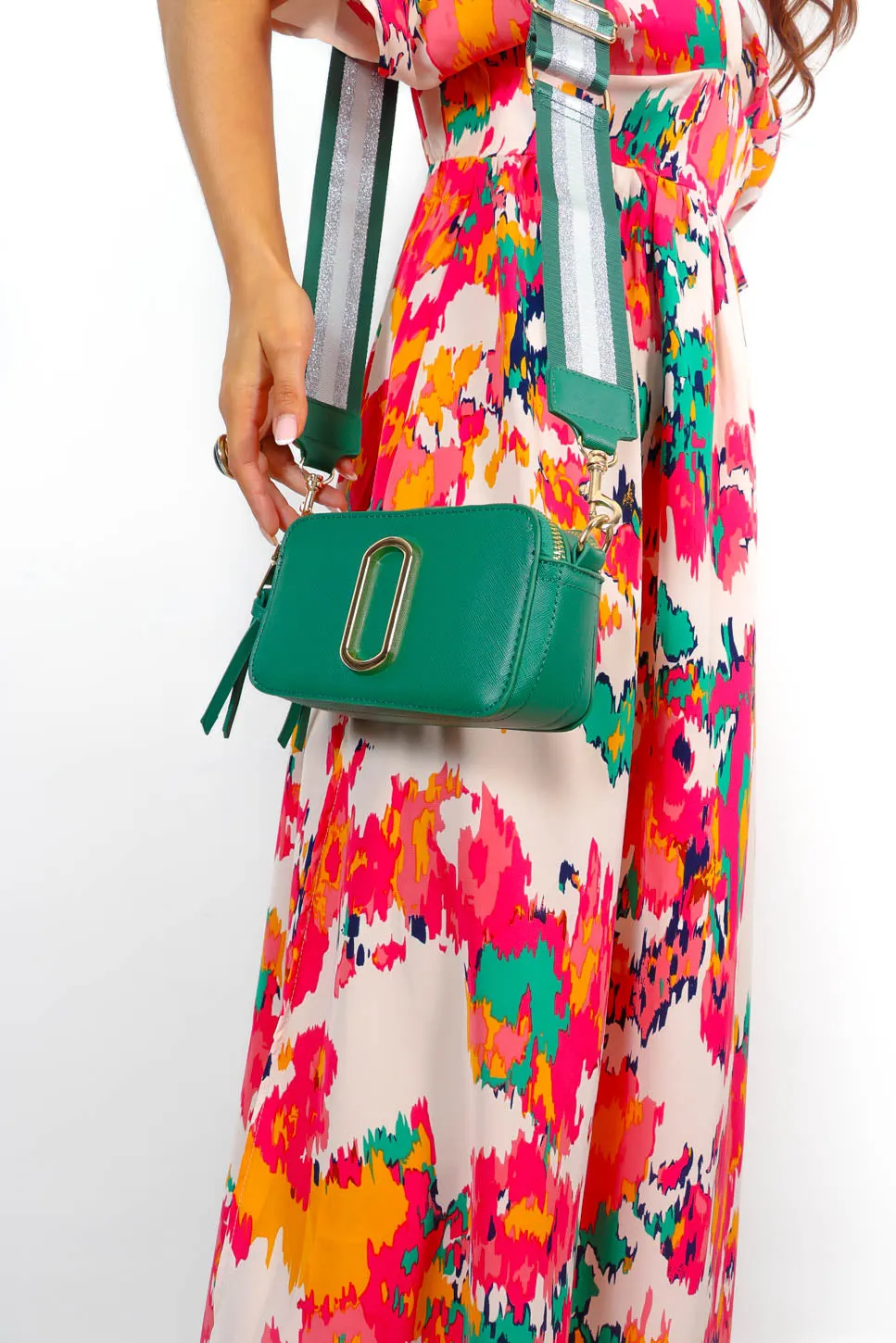 Cross The Line - Green Multi Crossbody Bag