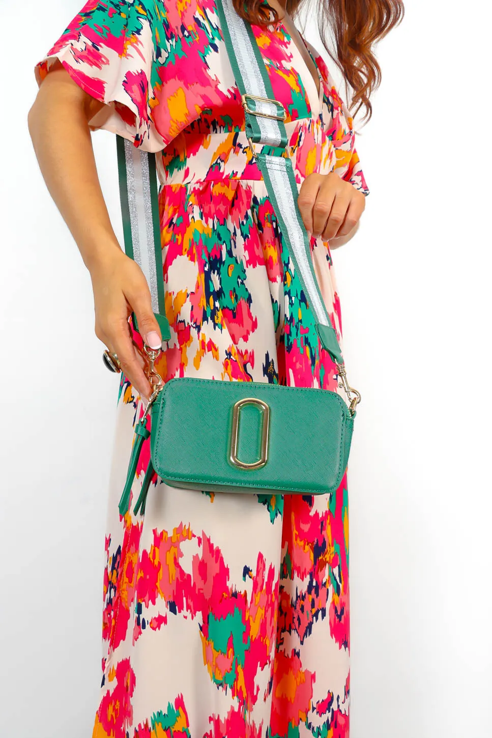 Cross The Line - Green Multi Crossbody Bag