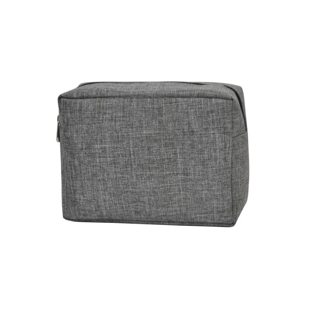 Crosshatch Gray NGIL Large Cosmetic Travel Pouch