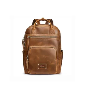 Genuine Leather Travel School Backpack