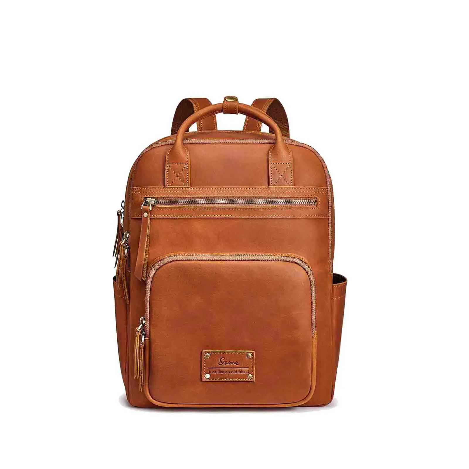 Genuine Leather Travel School Backpack