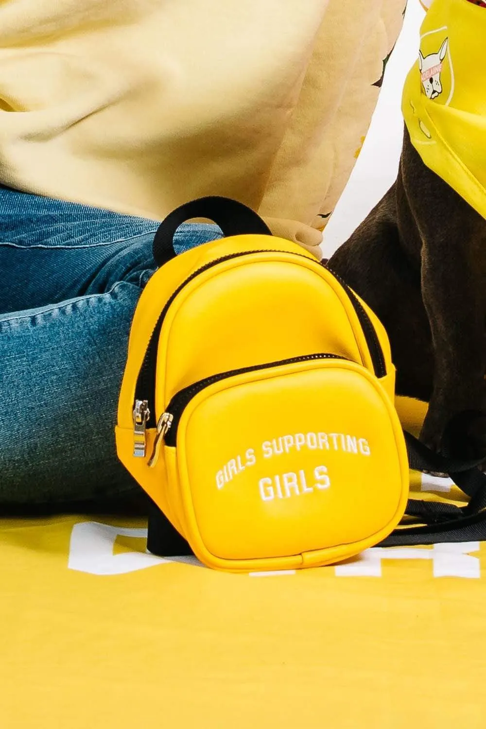 Girls Supporting Girls Yellow Mini Backpack