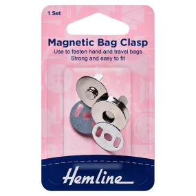 Hemline Magnetic Bag Closure: 19mm