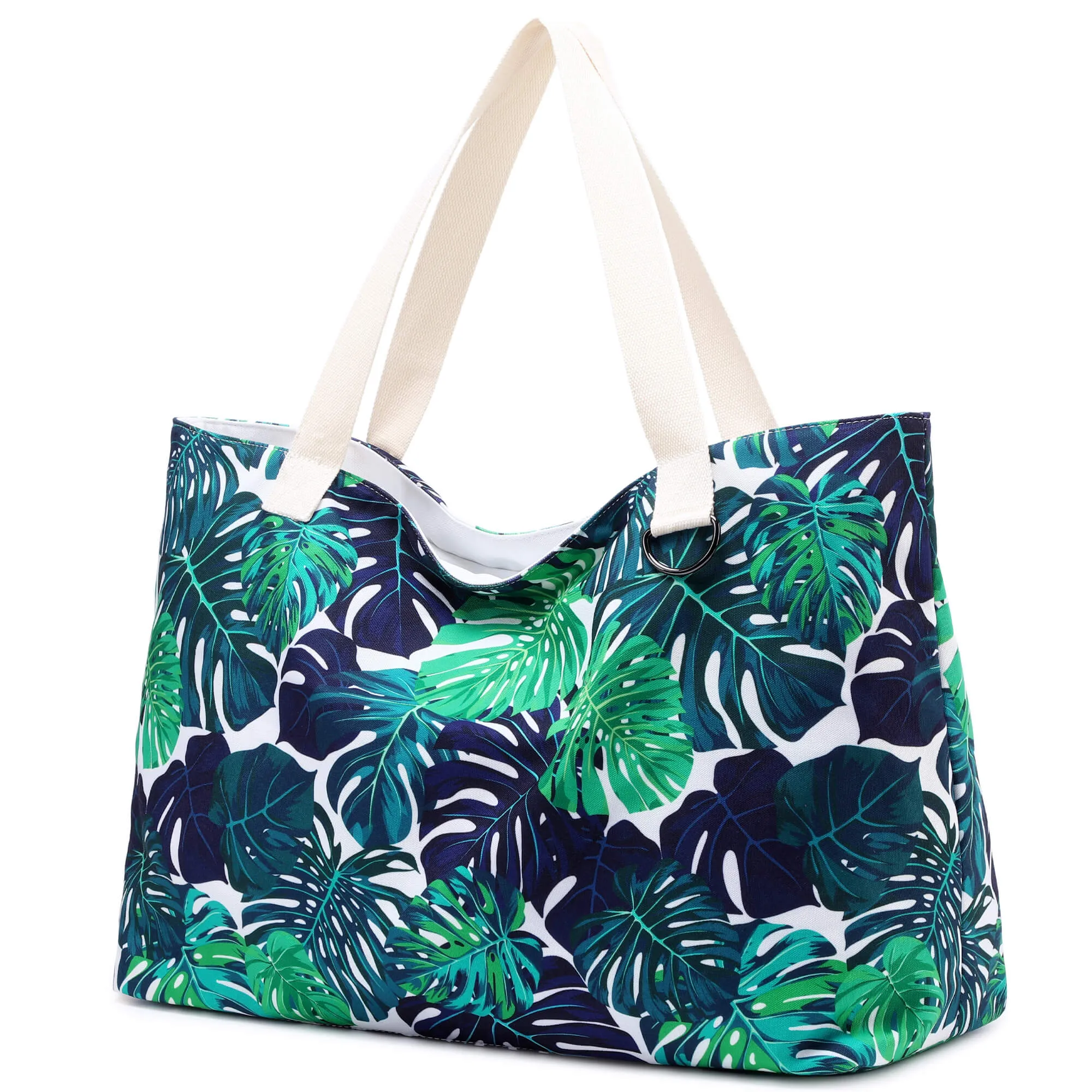 JANSBEN XXL Large Beach Bags with Zipper