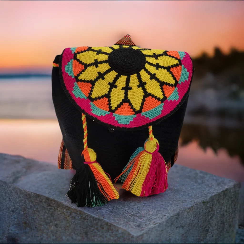 Louise Large Crochet Wayuu Backpack