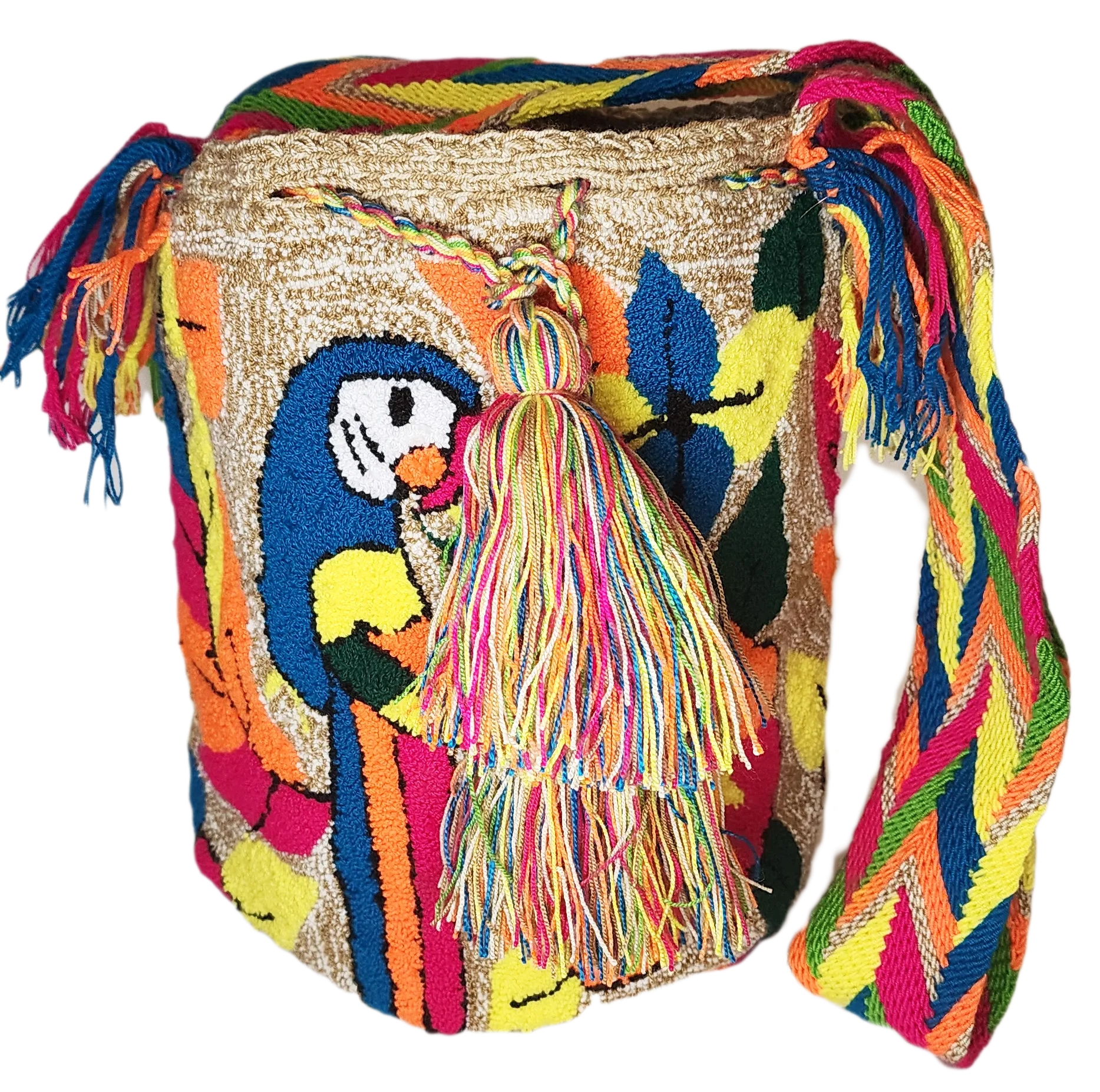 Melody Large Handmade Punch Needle Wayuu Mochila Bag