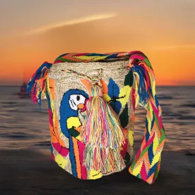 Melody Large Handmade Punch Needle Wayuu Mochila Bag