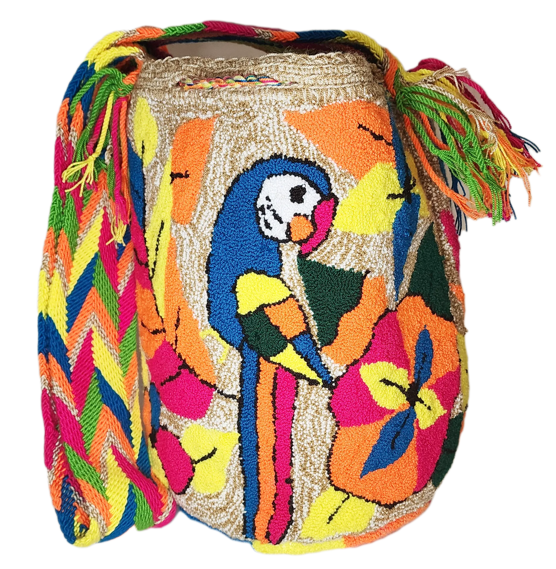 Melody Large Handmade Punch Needle Wayuu Mochila Bag