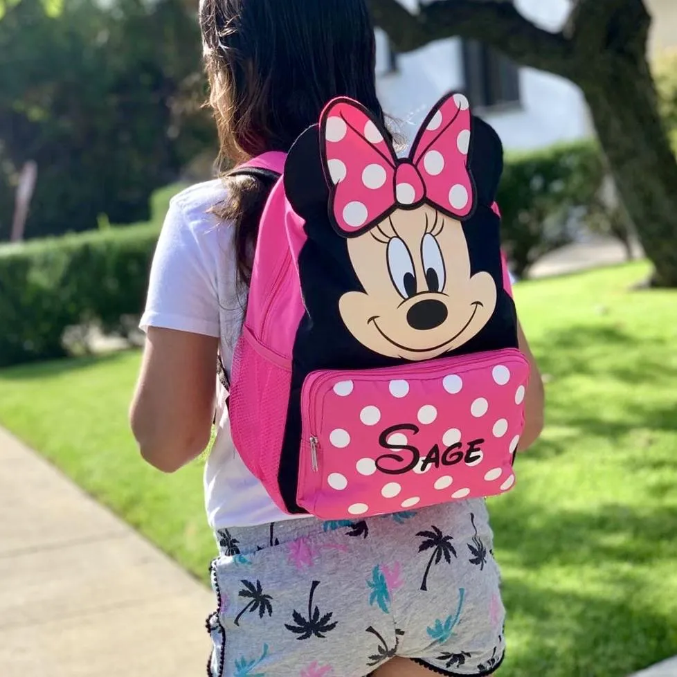 Personalized Minnie Mouse 14 Inch Mini Backpack with 3D Ears