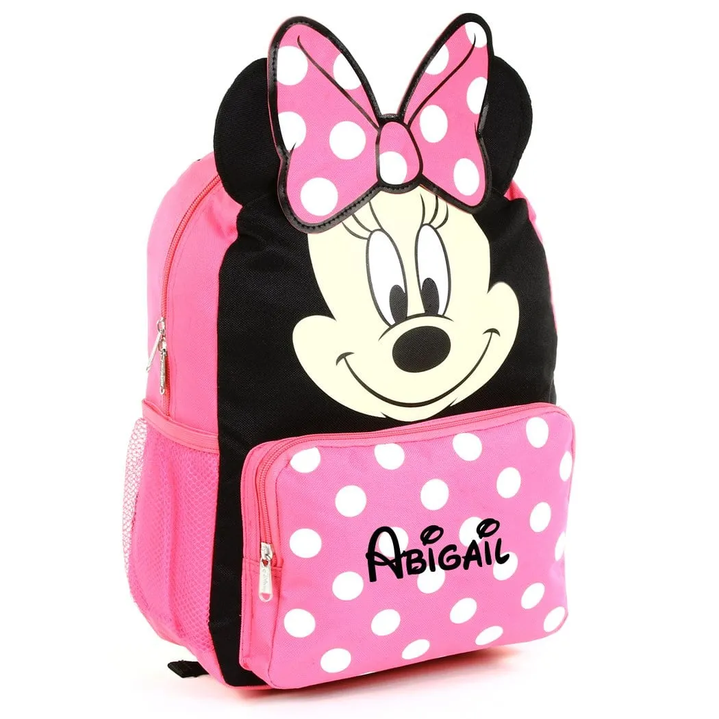 Personalized Minnie Mouse 14 Inch Mini Backpack with 3D Ears