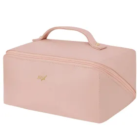 Pink NGIL Medium Faux Leather Travel Toiletry