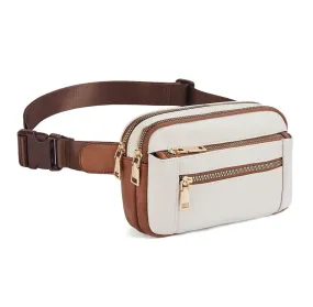 Premium Leather Fanny Pack - Lightweight Waist Bag with Adjustable Belt