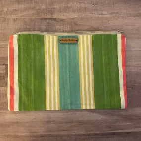 Spring Stripe Large Zipper Bag