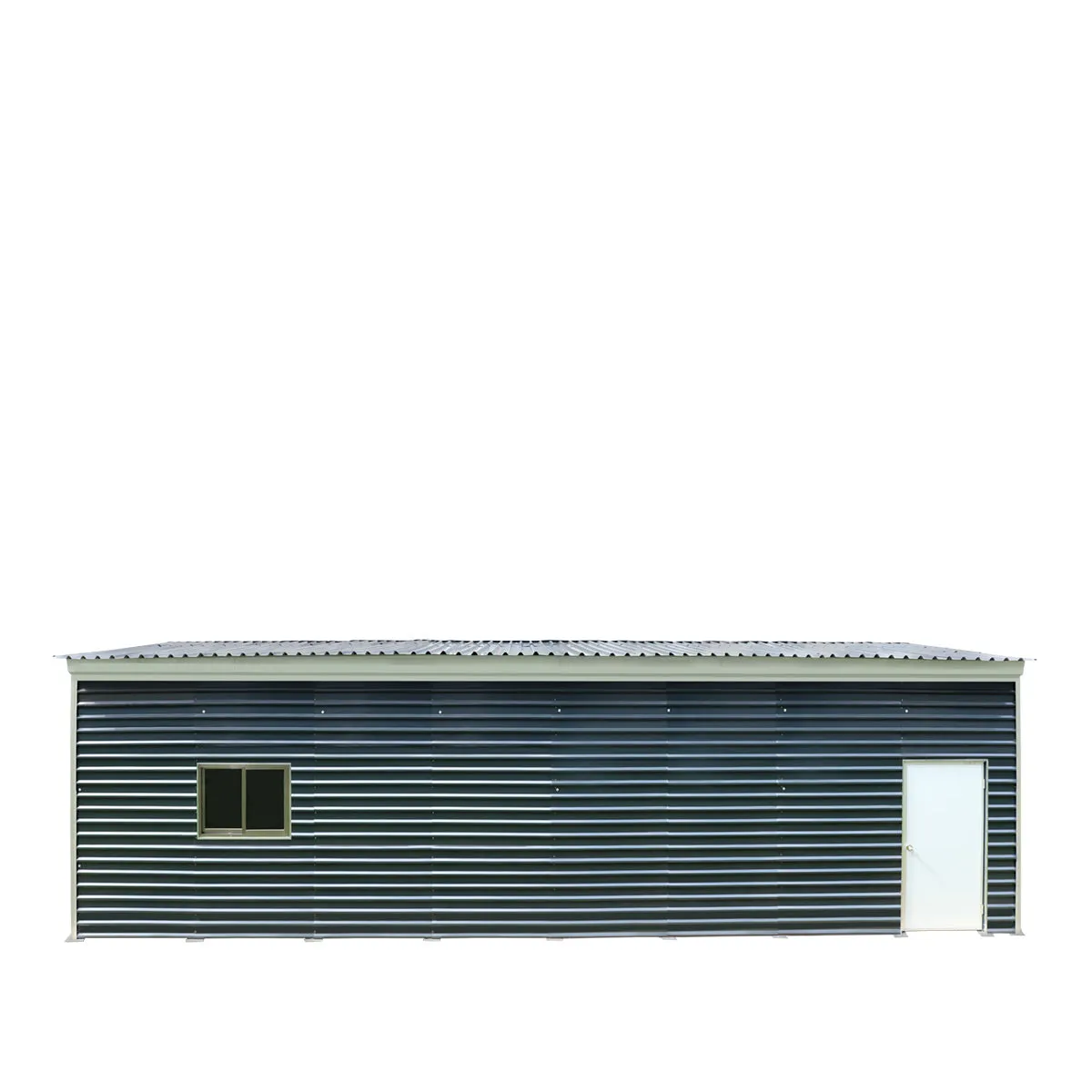 TMG Industrial 26’ x 40’ Metal Garage Shed with 9’ High Double Front Doors, 14’ Peak Height, Side Entry Door, 1040 Sq-Ft Floor Space, TMG-MS2640