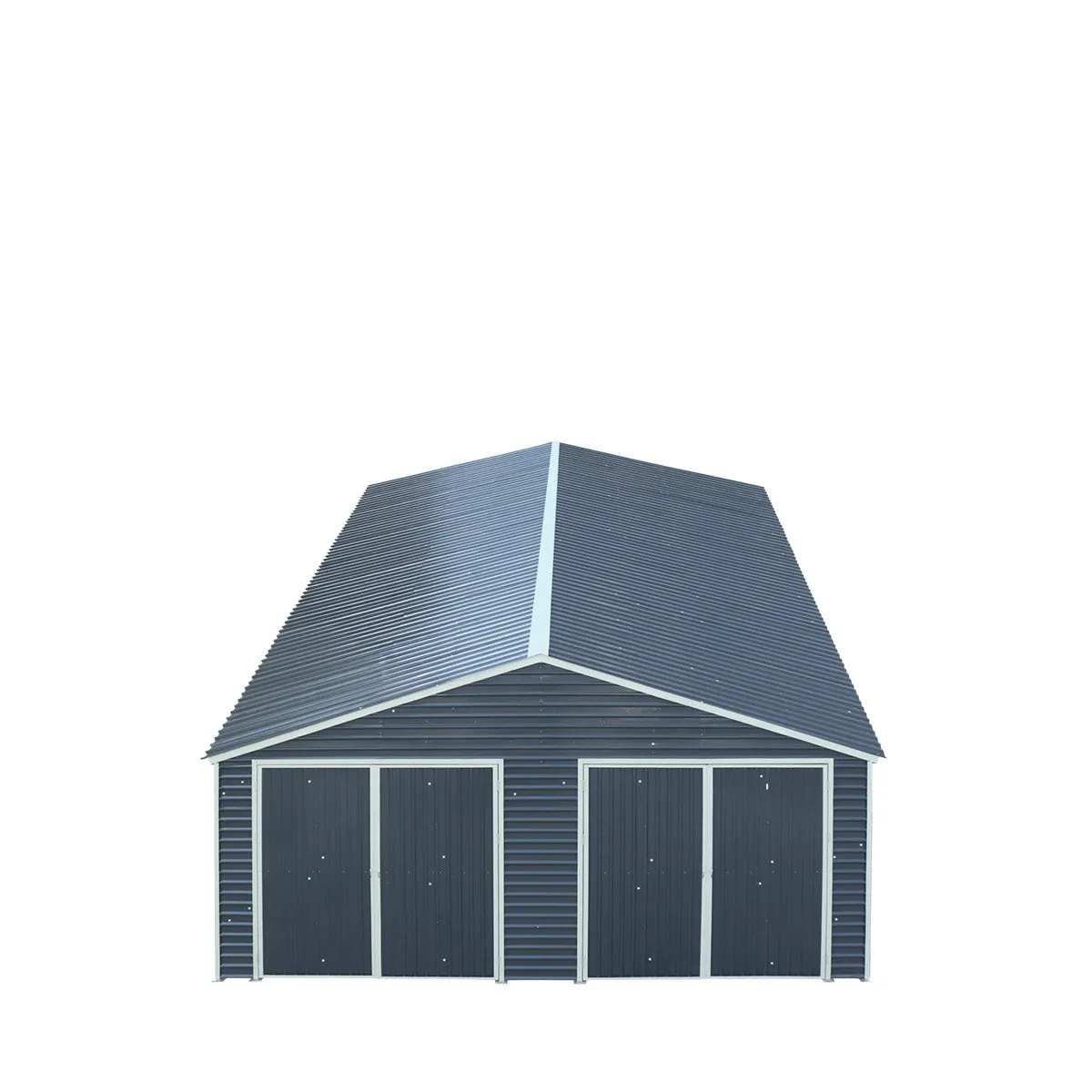 TMG Industrial 26’ x 40’ Metal Garage Shed with 9’ High Double Front Doors, 14’ Peak Height, Side Entry Door, 1040 Sq-Ft Floor Space, TMG-MS2640