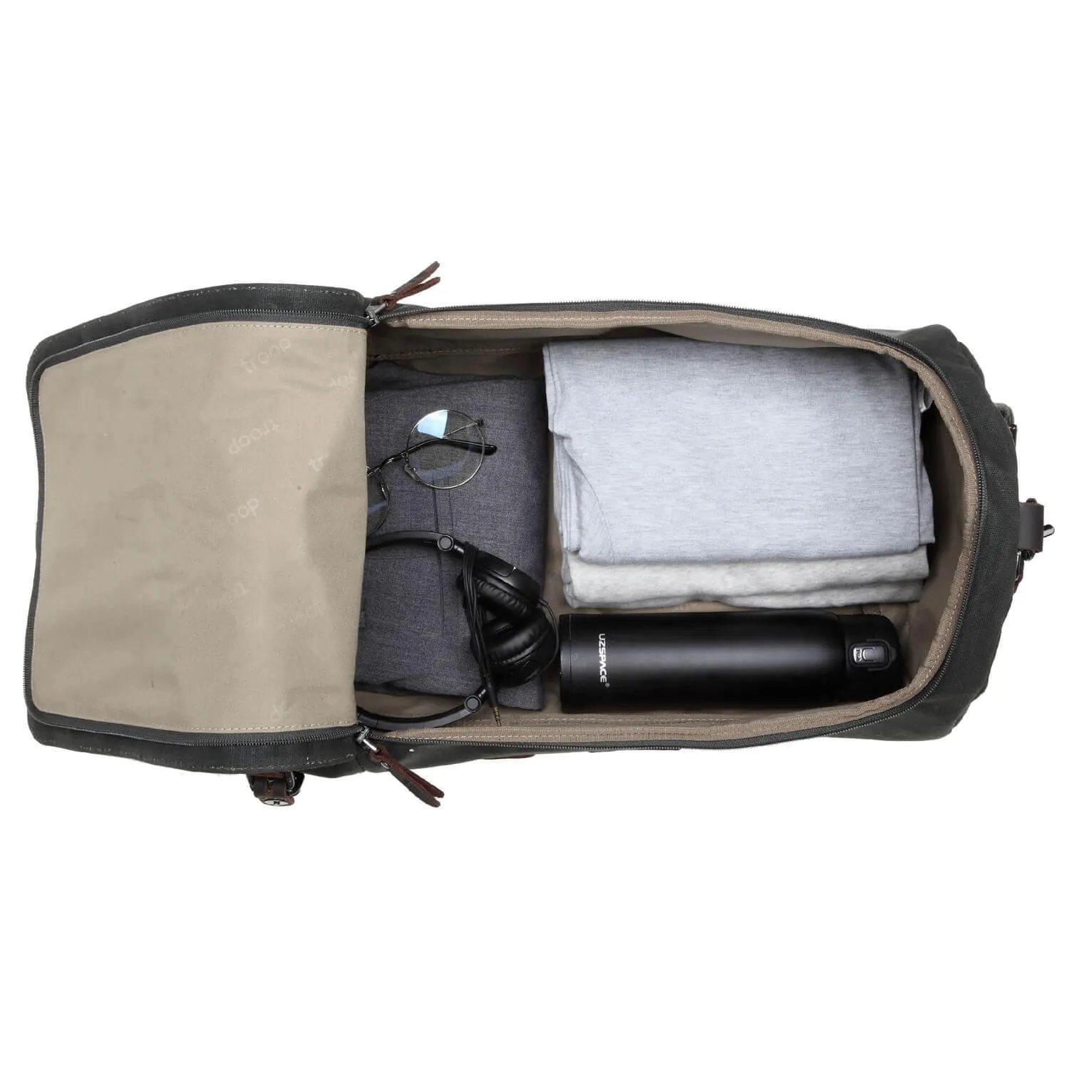 Unisex Canvas Duffel Backpack | Travel Laptop Bag Crossbody Holdall