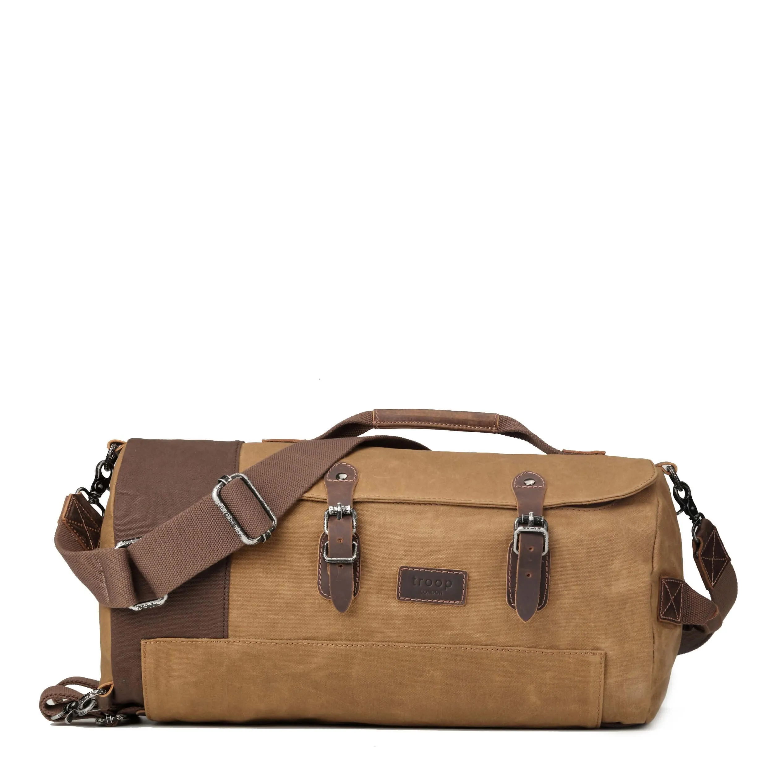 Unisex Canvas Duffel Backpack | Travel Laptop Bag Crossbody Holdall