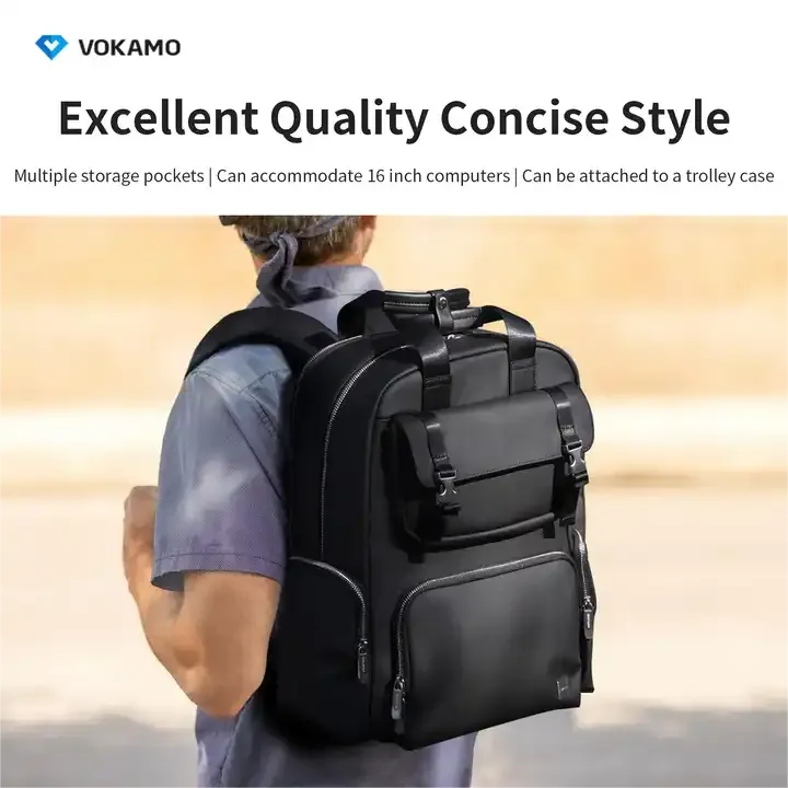 VOKAMO 16 Inches Backpack Bags For Men,Business Travel Bag with Large Capacity